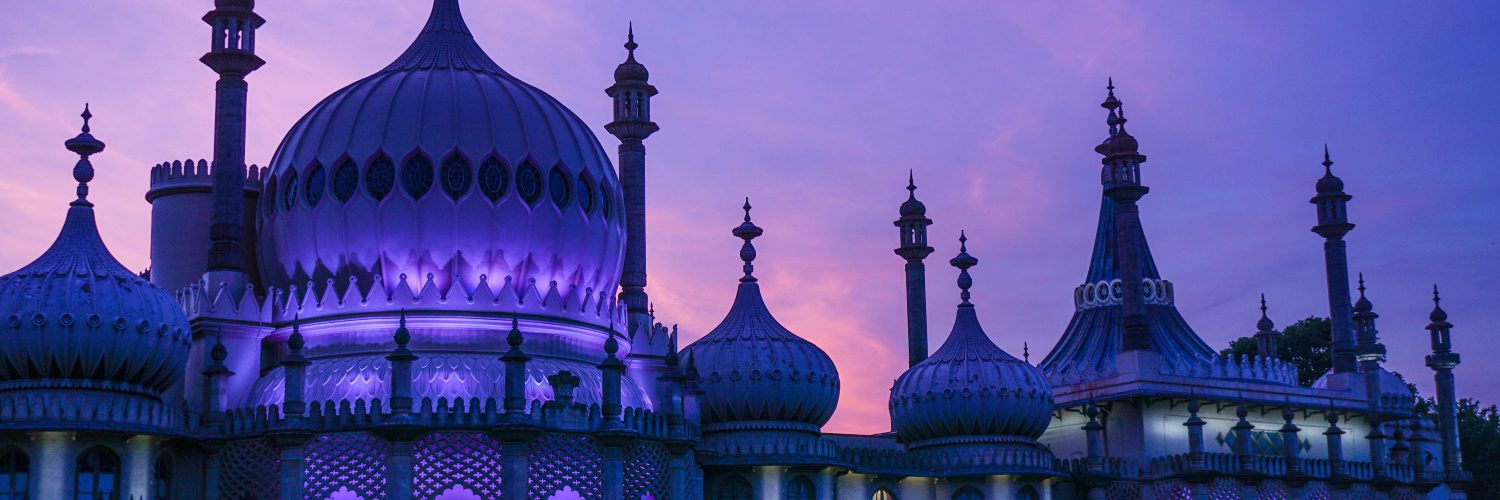 The Royal Pavilion in Brighton at night